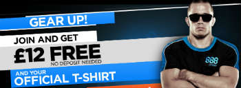 888 Poker free T-Shirt for UK