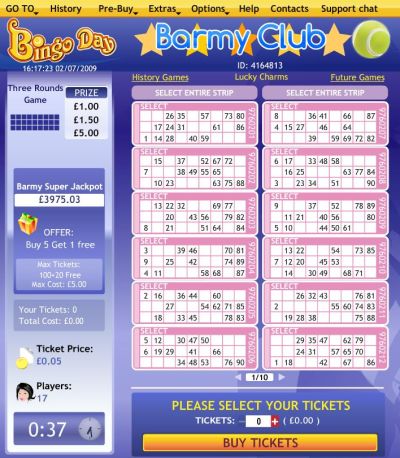Barney club 90 ball bingo UK & Swedish Bingo games online