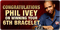 Phil Ivey wins 6th WSOP Bracelet
