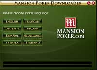 MansionPoker setup select language